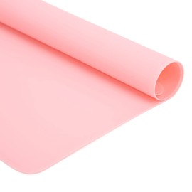 Tapete de Silicona para Manualidades, Tapete de Silicona Rosa, Lavable, Flexible, Resistente Al Calor, Tapete de Silicona Grande, Antideslizante, Rosa (Rosa)