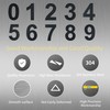 Ywonobs House Numbers - 3 Inch Self Adhesive Metal Stainless