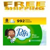 Puffs Plus Lotion Facial Tissues, 8 Family Boxes, 124 Facial