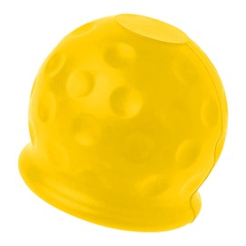 Luckious 1 Pcs Trailer Hitch Ball Cover, Universal Tow Bar Ball Cover, Made of Rubber, Trailer Ball Cover, Tow Bar Cover, Anti Car Wash, Abrasion and Dirt Resistant (black,yellow,red,blue)