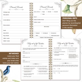 GOLDPEI End of Life Planner, Now That I'M Dead, Guided Final Estate Arrangements, Planning Organizer Notebook for Last Wishes, Business Info & Funeral Planning, When I'M Gone Organizer, Death Planner, 5.9"X8.6