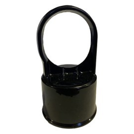 1 1/2" Aluminum Chain Link Fence Line Post Cap Eye Top - Powder Coated Black