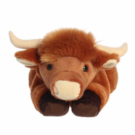 Aurora® Adorable Flopsie™ Craig Highland Cow™ Stuffed Animal - Used to Create Imaginative Play Adventures - Perfect for Birthdays, Kids and Adults, All Ages - Brown 13 Inches