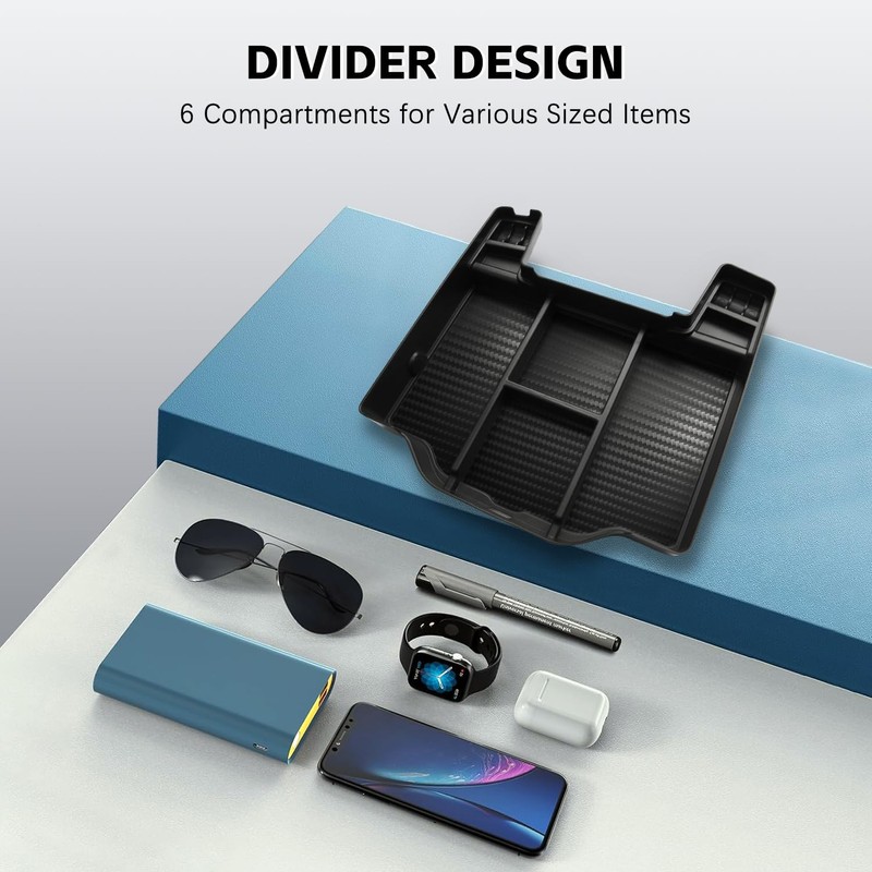 Treesiche Center Console Organizer Upgrade Flocked Liner Interior Compatible with