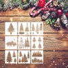 Pack of 9 Pine Stencils, Christmas Tree Painting Templates, Reusable