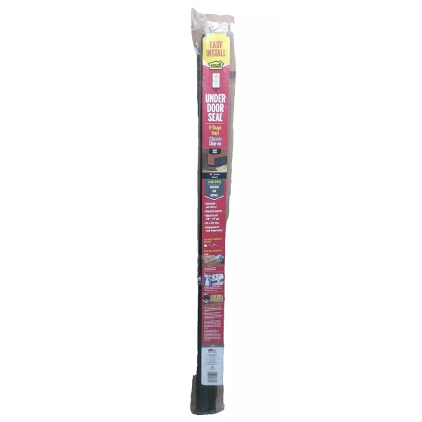 M-D Building Products 36 in. Black Vinyl U-Shape Cinch Slide-On