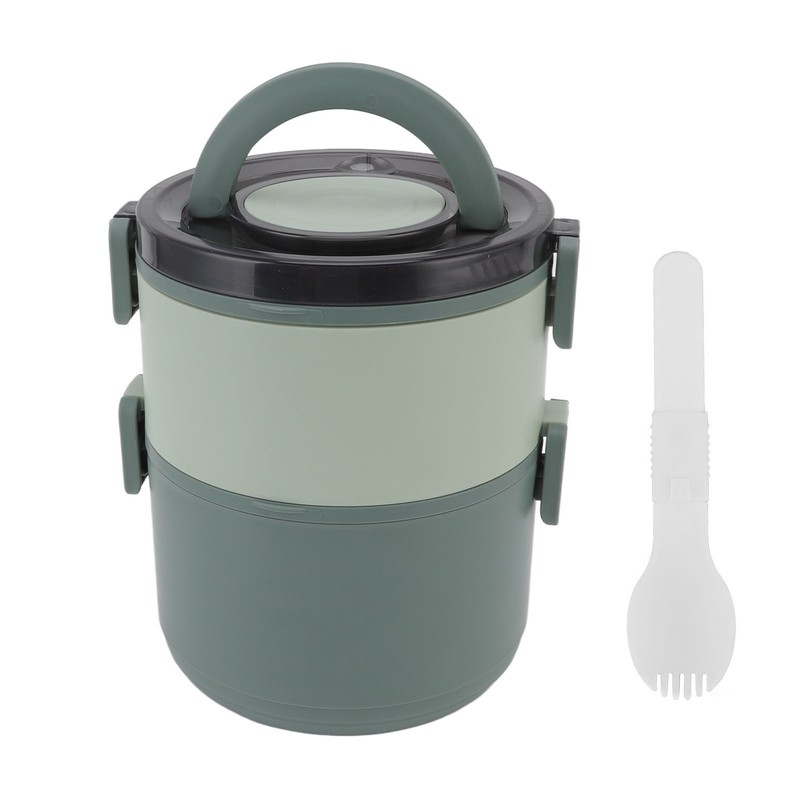 Stackable Lunch Box 1600ml Dual Layers Stainless Steel BPA Free