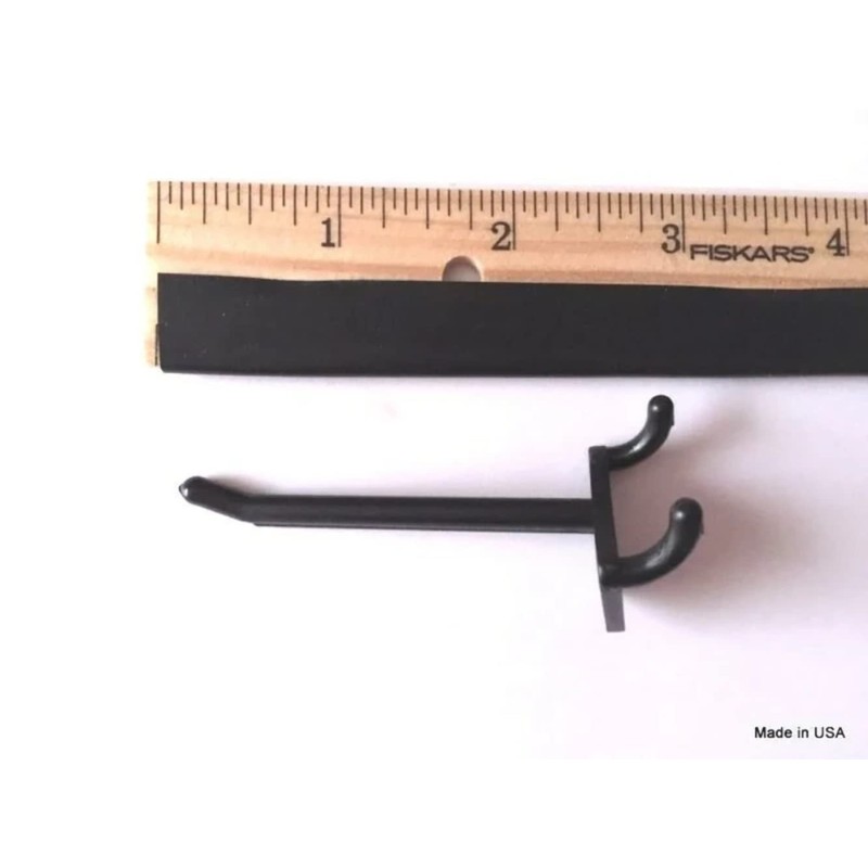 ProCraft Brand (10 Pack) 2 Inch Black Plastic Peg Hooks