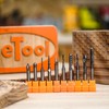 SpeTool 10PCS TAC Coated CNC Router Bit Set 1/4 Inch