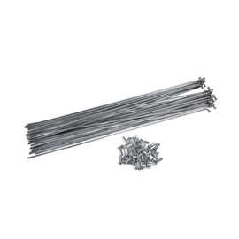 Motoforti 36pcs 14G J Bend Bike Steel Spokes 9.72" Cycle Spokes with Nipples Long-lasting