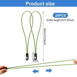 Tensioning Elastic Straps with Hooks, Pack of 20 Expander Set, 30 cm Elastic Rubber Tensioners for Camping, Tarpaulins & Awnings, Tarpaulins, Tents, Awnings, Camping, Trailers, Luggage, Ideal for