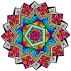 Stuff2Color 'Harmony' Fuzzy Velvet Mandala - 20x20 Inches - Coloring Poster