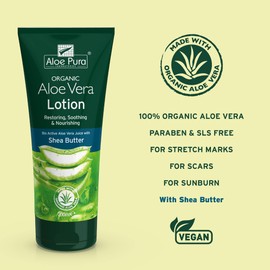 Aloe Pura Oragnic Aloe Vera Lotion with Shea Butter and Vitamin E 200 ml
