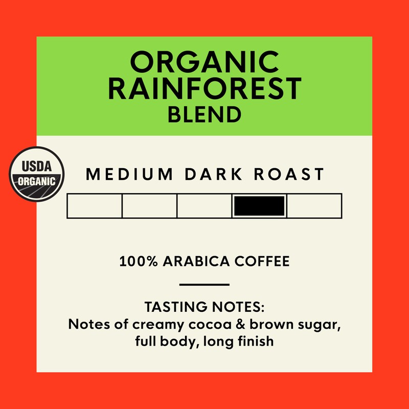 San Francisco Bay Whole Bean Coffee, Organic Rainforest Blend (32