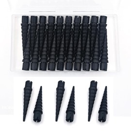 Haespot Black 20PCS Stripped Screw Hole Repair Anchor, Door Hinge Screw Hole Filler, Multi Use Wall Anchors, Fits Wood Screws Sizes #2 to #16
