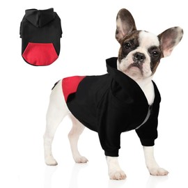 Meioro Zip Hooded Pet Pullover, Dog, Cat Clothes, Cute, Warm, French Bulldog, Pug