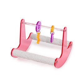 HappyBird Rock'n Roll Rocker - Medium | Acrylic Swing, Therapeutic Perches, Fun for Cockatiels etc.