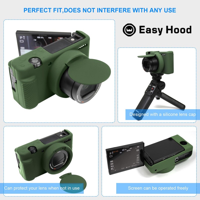 Easy Hood Case for ZV-1 Camera Removable Lens Cover,Anti-Scratch Silicone