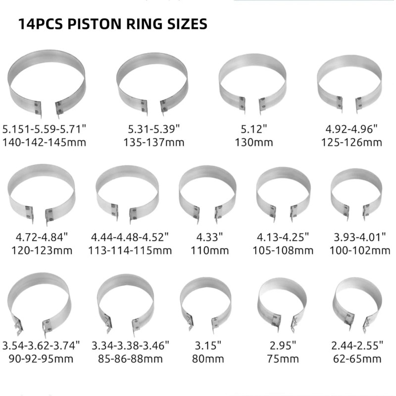 MOTOCOCHE Piston Ring Compressor Tool Set With Pliers And 14