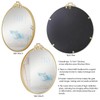 15.75" Bow Decorative Round Mirror, Gold Metal Frame Circle Mirror,