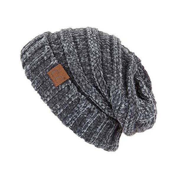 C.C Hatsandscarf Exclusives Unisex Oversized Slouchy Beanie (dk. Mel Grey