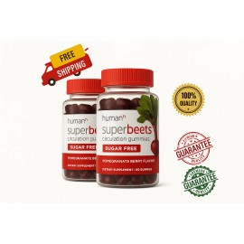 2-Pack HumanN SuperBeets Heart Chews 60 Ct Each | Blood Pressure Support | Berry