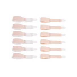 kcrnw 12Pcs Fabric Hammer Toe Corrector Reusable Straightener Toe Splint Fabric Wraps Toe Bandages Protectors for Crooked Toes/Bent Toes/Overlapping Toes Avoid Secondary Trauma