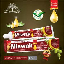 Essential Palace Organic Miswak Toothpaste Fluoride Free Vegetable Base 6 Pack