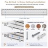 Silent Double Curtain Track Ceiling Mount 5' to 16', Wide