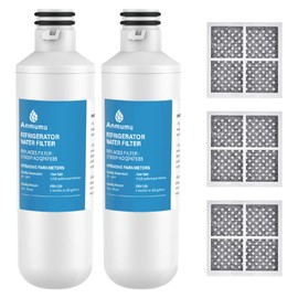 Anmumu LT1000PC ADQ747935 Water Filter Replacement for LG LT1000P/PC/PCS,LT-1000PC,LT1000PC,LFCC22426S,LRFXS2503S,LMWS27626S,LRDCS2603S and LT120F ADQ73334008 Fresh Air Filter(2+3