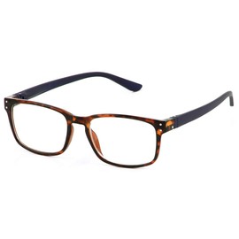 BUNNY EYEZ Readers - DEAN - Reading Glasses with a Tiltable & Flippable Frame - Chic & Modern Design - Diopter Strength of +1.50 to +3.00 - Tortoise/Dark Navy, 1.00