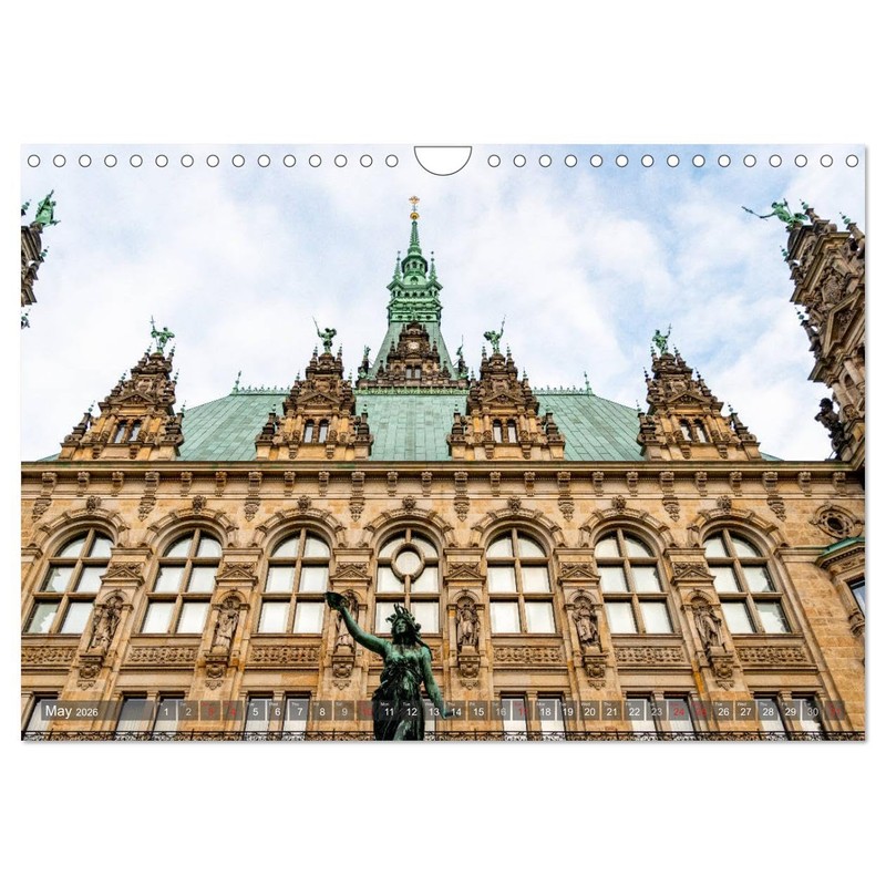 Hamburg perspectives (Wall Calendar 2026 DIN A4 Landscape), CALVENDO 12