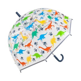 Kilts Wi Hae Roaring Dinosaur Print Children's See Through Clear Dome Umbrella