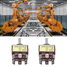 Be In Your Mind 2 pieces 9 pins TPDT toggle switch E-TEN303 KN3C-303 3 position held switch