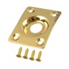 4Pcs Jack Plates Rectangle Guitar Pickup Output Jacks Guitar Jack