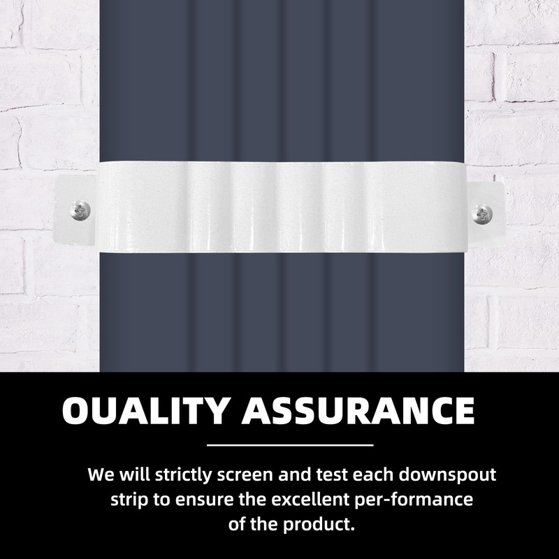 Gutter Downspout Adapter to Drain Pipe with Straps, 3" x