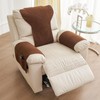 NANSHINE 3Pcs Recliner Slipcovers Armrest Covers for Recliner Chair Non