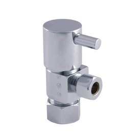 Kingston Brass CD53301DL Concord 5/8" x 3/8" O.D Anti-Seize Deluxe Quarter Turn Ceramic Hardisc Cartridge Angle Stop, Polished Chrome