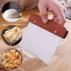 Pack of 2 Stainless Steel Dough Scrapers with Wooden Handle,