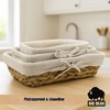 BigDean Set of 3 bread baskets, bread baskets, modern braided