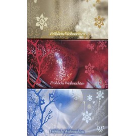 jameitop® 3 x Pack of 45 XL Matchboxes, 10 cm with Christmas Greetings, Merry Christmas Matches, X-Mas Matches