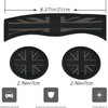 3PCS Car Cup Holder Coasters, Grey Union Jack UK Flag