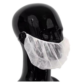 XARA Disposable TNT Beard Covers 12g with Elastic Neck Breathable and Durable Hypoallergenic and Recyclable Pack of 100