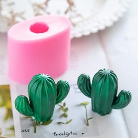 3D Cactus Silicone Candle Molds Succulent Plants Silicone Chocolate Candy Mold Soap DIY Candle Resin Mold Aromatherapy Fragrance Plaster Making Supplies