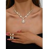 Costume Jewelry for Women Prom Earrings Necklace Bracelet Set Elegant