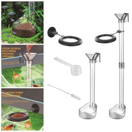 Fenteer Juego de Platos de Tubo de Alimentación para Camarones y Peces de Acuario