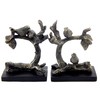 Bellaa 23446 Birds Bookends Vintage Style Bookends 6 Inches Tall