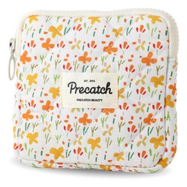 miucatch Storage Pouch, Small Items, Makeup Pouch, Cosmetics Bag, Small, Petite, Square, Compact, Gift, orange