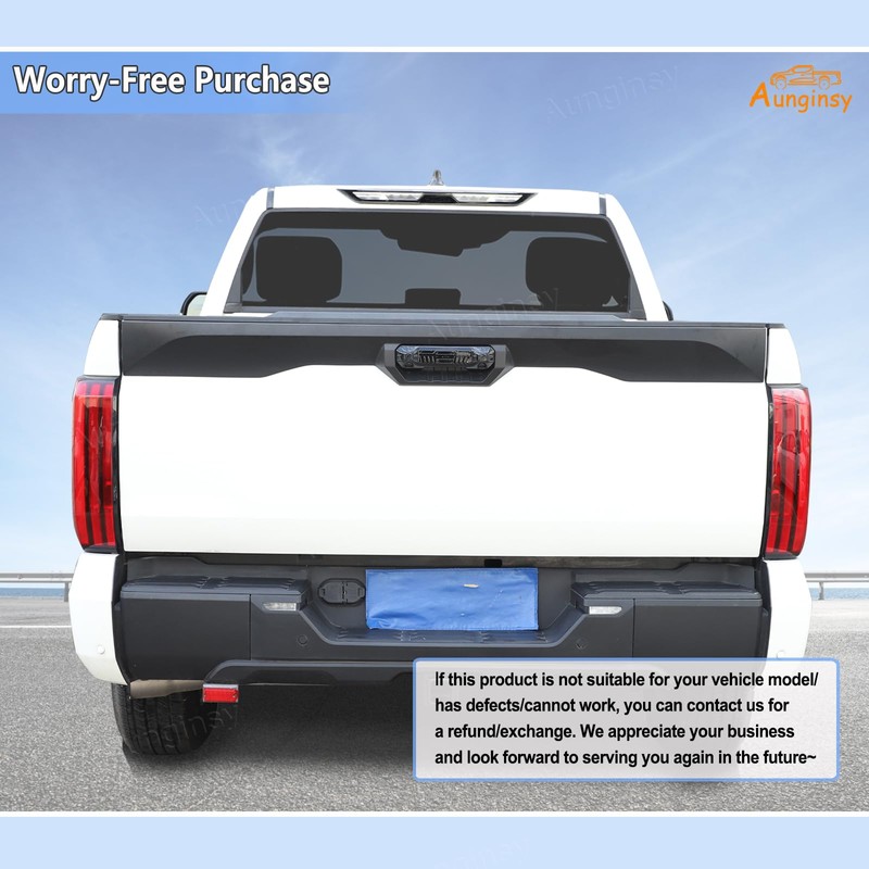 Aunginsy Tailgate Handle Trim Cover Compatible with Toyota Tundra 2022-2025