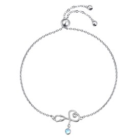 Palpitate Sterling Silver Stethoscope Bracelet Embellished with Crystals from Austria Medical Jewelry for Doctor Nurse Medical Student RN Nurse Gifts Birthstone Bracelets for Women, Sterling Silver